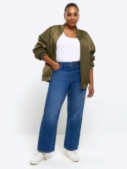 RI Plus Plus Casual Bomber Jacket - Khaki -RIVE IS Clothing Shop VPGGX SQ3 0000000058 KHAKI MDo