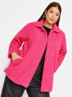 Yours Yours Teddy Fleece Hot Pink