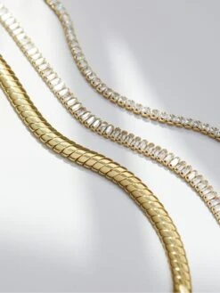 Inicio 14K Gold Plated Recycled Tennis Bracelet Gift Pouch -RIVE IS Clothing Shop VPK82 SQ2 0000000036 GOLD MDf