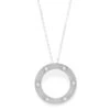 Say It With Diamonds Luxe Stone Sterling Silver Circle CZ Necklace -RIVE IS Clothing Shop VPWYC SQ1 0000000036 GOLD SLf