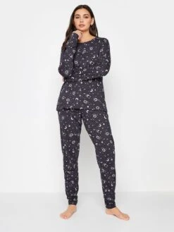 Long Tall Sally Long Tall Sally Oversize Celestial Long Sleeve Placket Legging Pj Set -RIVE IS Clothing Shop VPXY5 SQ3 0000000005 GREY MDo