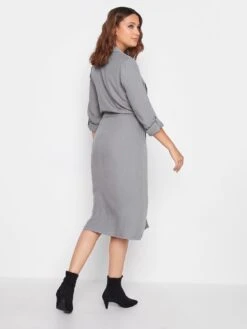 Long Tall Sally Grey Utility Shirt Dress -RIVE IS Clothing Shop VPXY6 SQ2 0000000005 GREY MDb