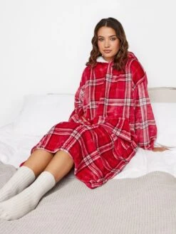 Long Tall Sally Long Tall Sally Check Snuggle Hoodie -RIVE IS Clothing Shop VPXYA SQ4 0000000017 RED MDd