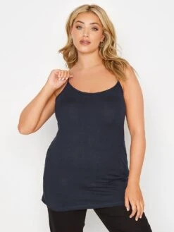 Yours 3 Pack Cami Vest. Black/White/Navy -RIVE IS Clothing Shop VPZ62 SQ4 0000000004 BLACK MDd