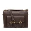 Pure Luxuries London Monica Hot Fudge Nappa Leather Cross Body Bag -RIVE IS Clothing Shop VPZ7Q SQ1 0000000143 BROWN SLf
