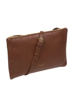 Pure Luxuries London Anya Dark Tan Nappa Leather Cross Body Bag -RIVE IS Clothing Shop VPZGH SQ3 0000000143 BROWN SLa