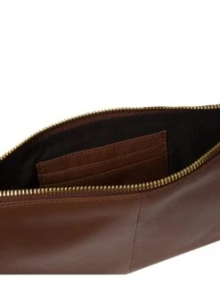 Pure Luxuries London Anya Dark Tan Nappa Leather Cross Body Bag -RIVE IS Clothing Shop VPZGH SQ5 0000000143 BROWN SLi