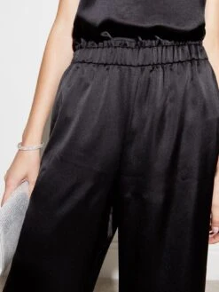 New Look Black Satin Wide Leg Trousers -RIVE IS Clothing Shop VQ4GL SQ4 0000000004 BLACK MDd