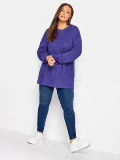 Yours Ribbed Drop Shoulder Purple -RIVE IS Clothing Shop VQ4ZG SQ3 0000000039 PURPLE MDo