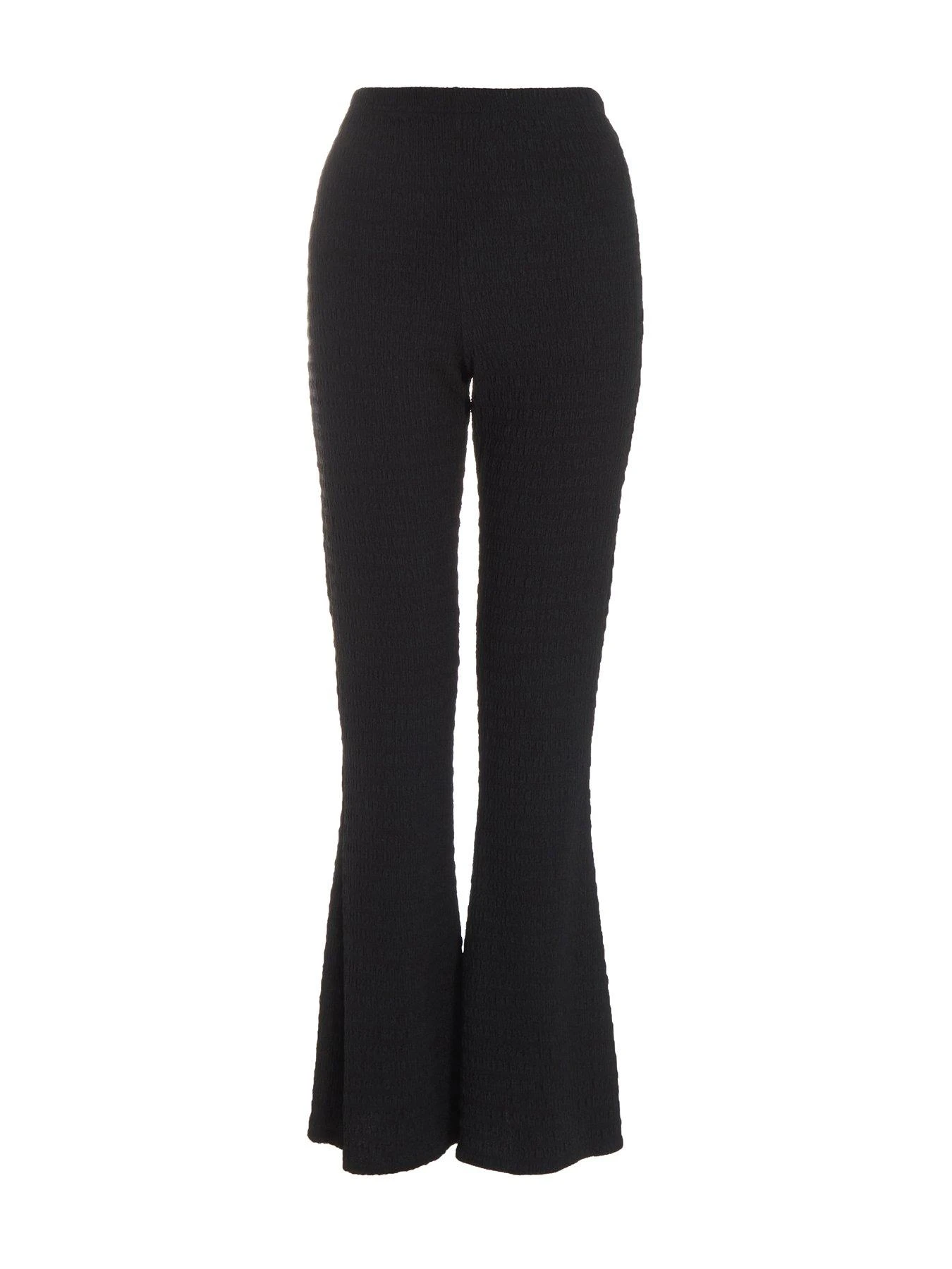 Quiz Black Textured High Waisted Trousers 6 Quiz Black Textured High Waisted Trousers - Image 4