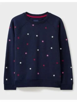Crew Clothing All Over Star Embroidered Sweat - Navy 9 Crew Clothing All Over Star Embroidered Sweat - Navy -RIVE IS Clothing Shop VQ8H6 SQ3 0000000048 NAVY MDo