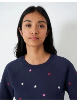 Crew Clothing All Over Star Embroidered Sweat - Navy 11 Crew Clothing All Over Star Embroidered Sweat - Navy -RIVE IS Clothing Shop VQ8H6 SQ5 0000000048 NAVY MDd1