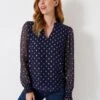 Crew Clothing Dancer Blouse - Navy