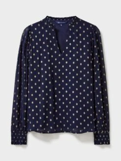 Crew Clothing Dancer Blouse - Navy -RIVE IS Clothing Shop VQ8I5 SQ3 0000000020 BLUE MDo