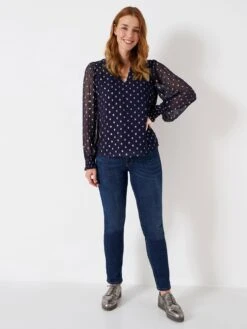 Crew Clothing Dancer Blouse - Navy -RIVE IS Clothing Shop VQ8I5 SQ4 0000000020 BLUE MDd