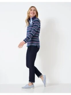 Crew Clothing Half Button Sweat - Multi -RIVE IS Clothing Shop VQ8J2 SQ4 0000000029 MULTI MDd