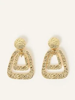 Accessorize Hammered Door Knocker Earrings