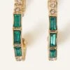 Accessorize Small Eclectic Gem Hoop Earrings -RIVE IS Clothing Shop VQ8JL SQ1 0000000047 GREEN SLf