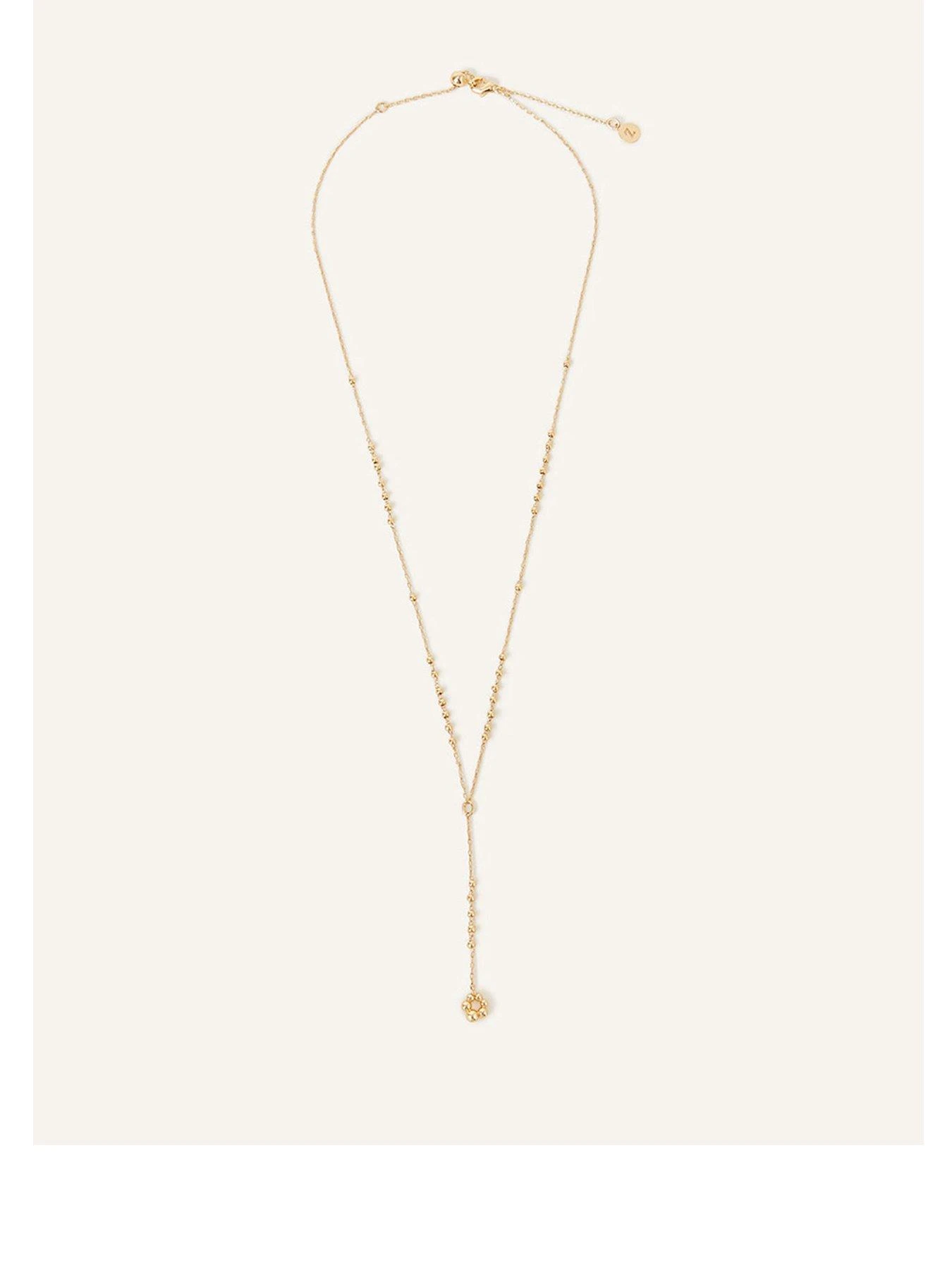 Accessorize 14Ct Gold-Plated Y-Chain Necklace 3 Accessorize 14Ct Gold-Plated Y-Chain Necklace