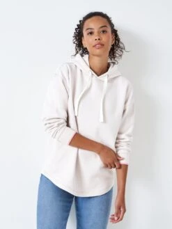 Crew Clothing Relaxed Hoodie - White