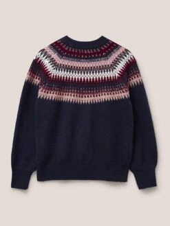 White Stuff Frankie Fairisle Jumper - Navy -RIVE IS Clothing Shop VQ8Q9 SQ5 0000000048 NAVY MDd1