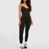 Boohoo Seamless Ribbed Unitard - Black -RIVE IS Clothing Shop VQGW5 SQ1 0000000004 BLACK MDf
