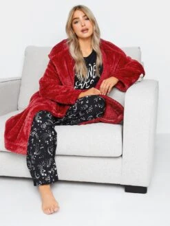 M&Co Honeycomb Hooded Robe