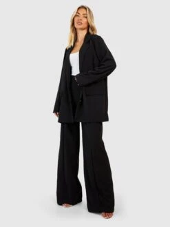 Boohoo Crepe Wide Leg Trousers - Black -RIVE IS Clothing Shop VQGY0 SQ3 0000000004 BLACK MDo