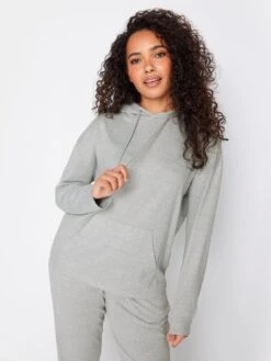 M&Co Grey Marl Soft Touch Hoodie