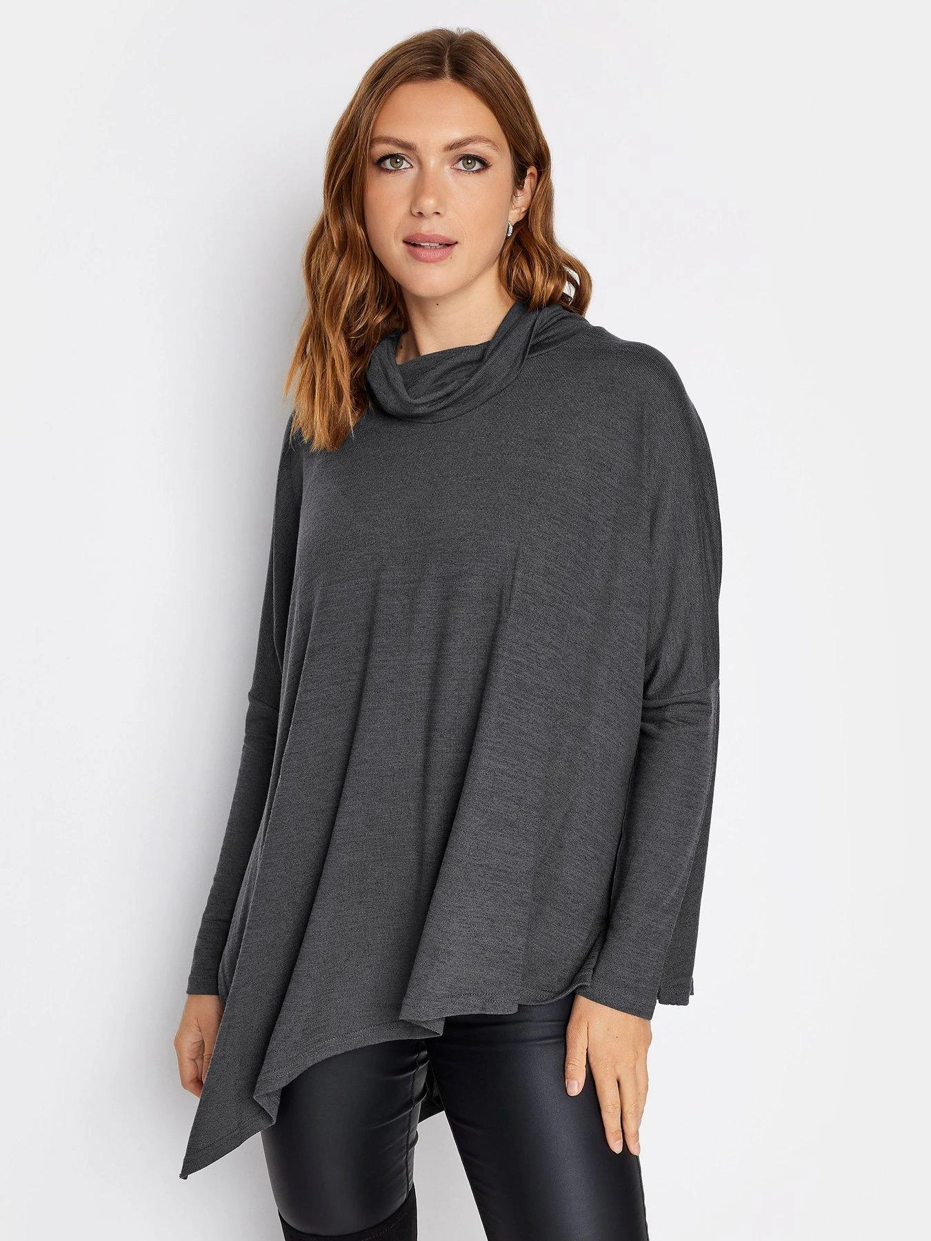 Long Tall Sally Grey Hanky Hem Top 3 Long Tall Sally Grey Hanky Hem Top