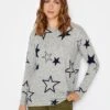 Long Tall Sally Grey Aop Star Jumper -RIVE IS Clothing Shop VQJ60 SQ1 0000000005 GREY MDf
