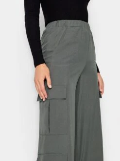 Long Tall Sally Elastic Waist Grey Cargos 34 Inch -RIVE IS Clothing Shop VQJCN SQ4 0000000005 GREY MDd