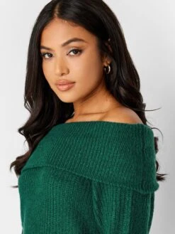 PixieGirl Petite Bardot Tunic Dress - Green -RIVE IS Clothing Shop VQL79 SQ4 0000000047 GREEN MDd