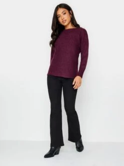 PixieGirl Petite Slash Neck Jumper -RIVE IS Clothing Shop VQL7H SQ3 0000000039 PURPLE MDo
