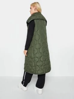 PixieGirl Petite Funnel Neck Onion Quilt Gilet - Green -RIVE IS Clothing Shop VQL7X SQ2 0000000047 GREEN MDb