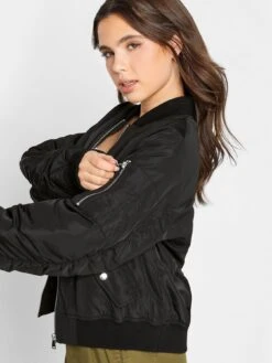 PixieGirl Petite Bomber Jacket - Black -RIVE IS Clothing Shop VQL84 SQ4 0000000004 BLACK MDd