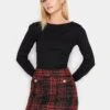PixieGirl Petite Check Boucle Mini Skirt