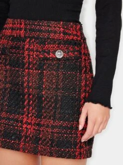 PixieGirl Petite Check Boucle Mini Skirt -RIVE IS Clothing Shop VQL8B SQ4 0000000017 RED MDd