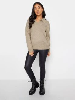 PixieGirl Petite Collared Jumper -RIVE IS Clothing Shop VQL8F SQ3 0000000143 BROWN MDo