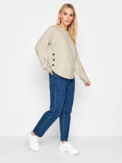 PixieGirl Petite Button Hem Jumper -RIVE IS Clothing Shop VQL8G SQ3 0000000143 BROWN MDo