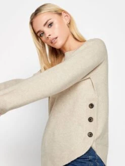 PixieGirl Petite Button Hem Jumper -RIVE IS Clothing Shop VQL8G SQ4 0000000143 BROWN MDd