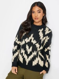 PixieGirl Petite Abstract Jacquard Jumper