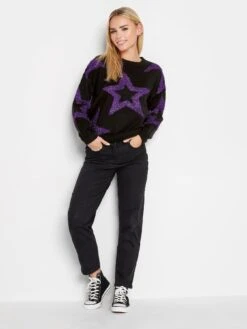 PixieGirl Petite Tinsel Star Jumper -RIVE IS Clothing Shop VQL8M SQ3 0000000004 BLACK MDo
