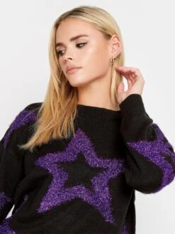 PixieGirl Petite Tinsel Star Jumper -RIVE IS Clothing Shop VQL8M SQ4 0000000004 BLACK MDd