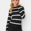 PixieGirl Petite Mono Stripe Jumper