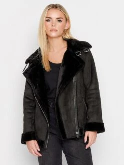 PixieGirl Petite Aviator Jacket - Black