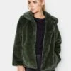 PixieGirl Petite Plush Faux Fur Coat - Green -RIVE IS Clothing Shop VQL8R SQ1 0000000047 GREEN MDf