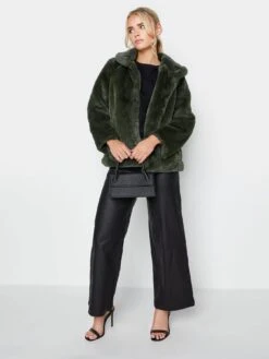 PixieGirl Petite Plush Faux Fur Coat - Green -RIVE IS Clothing Shop VQL8R SQ3 0000000047 GREEN MDo