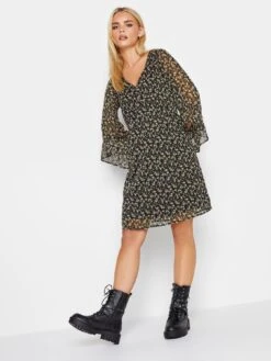 PixieGirl Petite Ditsy Chiffon Dress -RIVE IS Clothing Shop VQL8V SQ3 0000000004 BLACK MDo