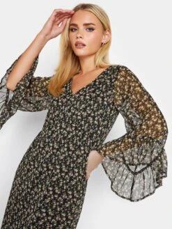 PixieGirl Petite Ditsy Chiffon Dress -RIVE IS Clothing Shop VQL8V SQ4 0000000004 BLACK MDd